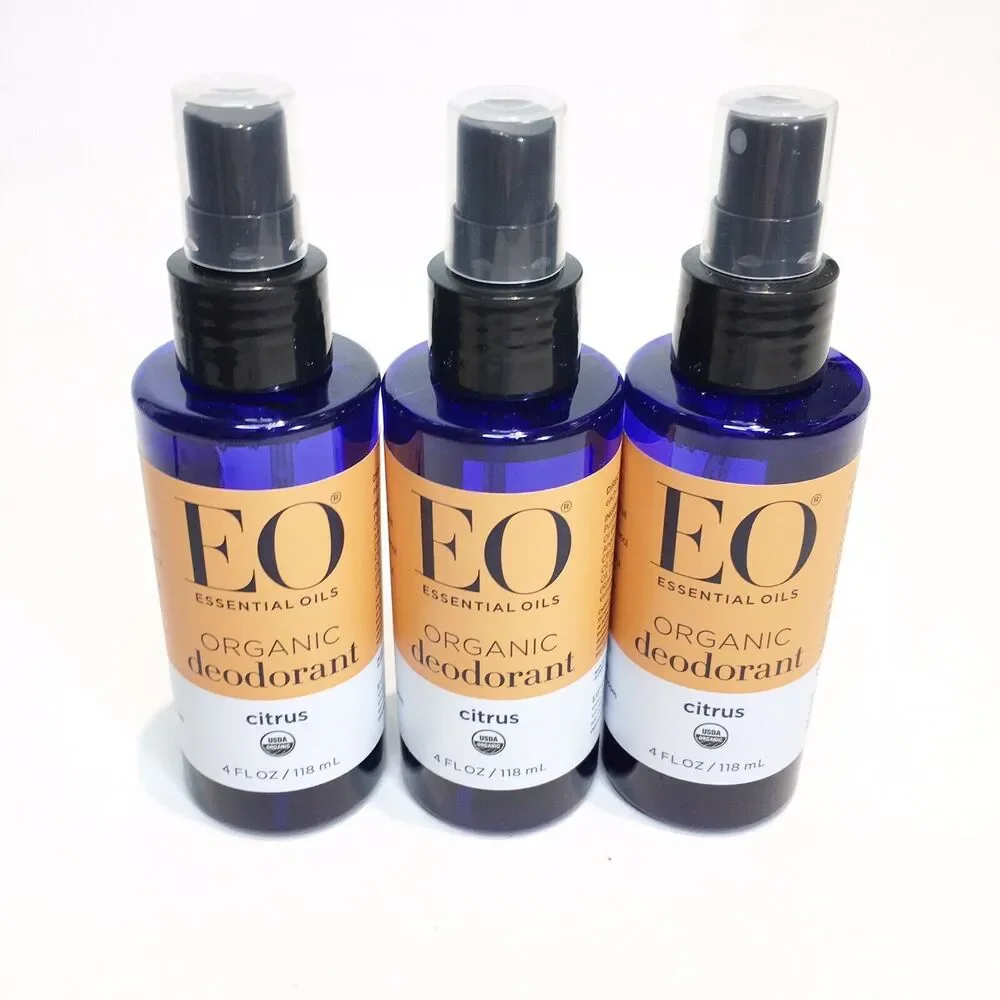 EO Essential Oils‎ Citrus Organic Deodorant Spray 4 oz (3 pack) Aluminum Free